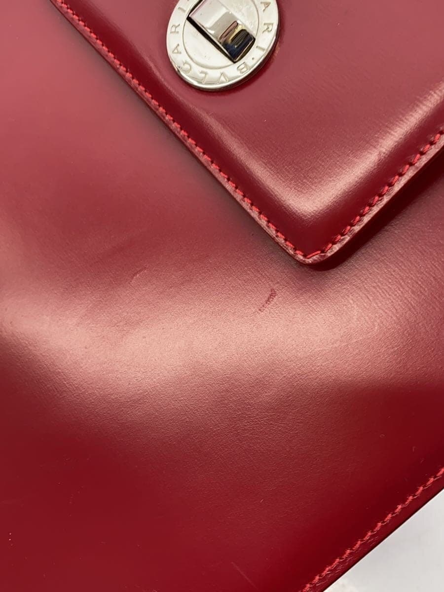 BVLGARI Handbag Leather RED 8