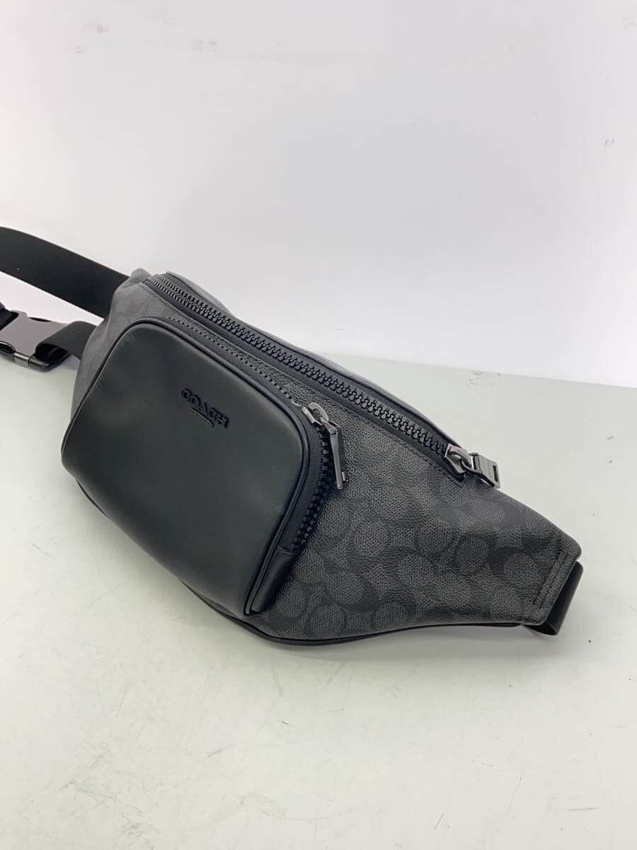 COACH Waist Bag Leather BLK CT714 2