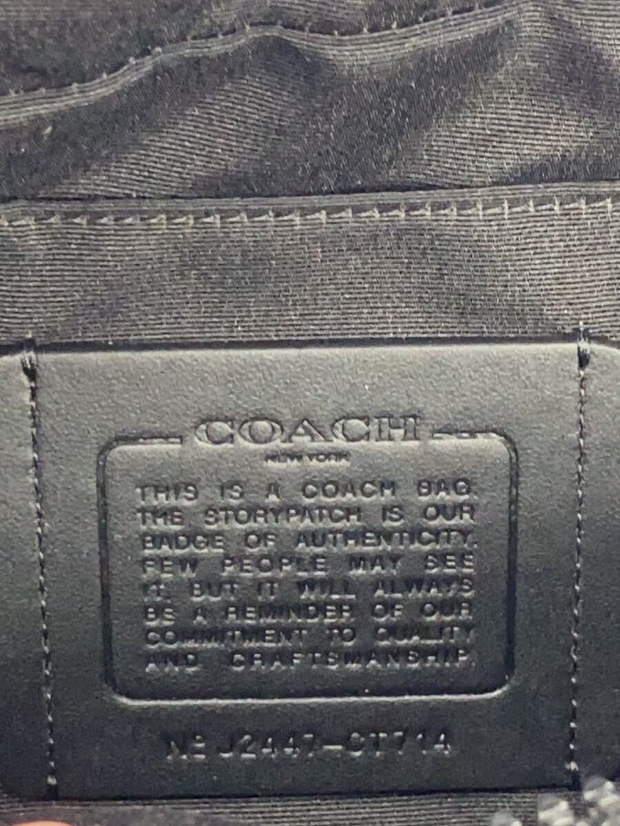 COACH Waist Bag Leather BLK CT714 5