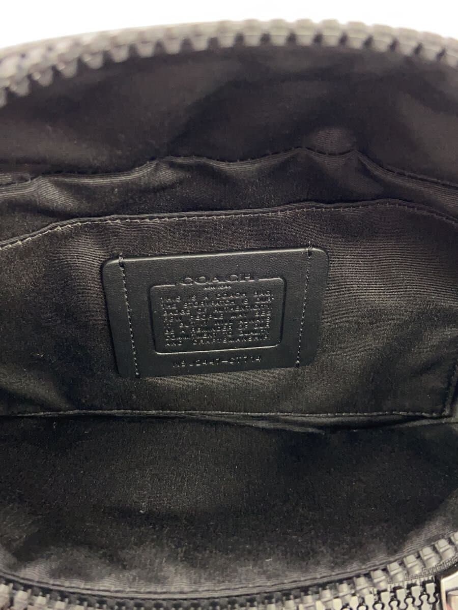 COACH Waist Bag Leather BLK CT714 6
