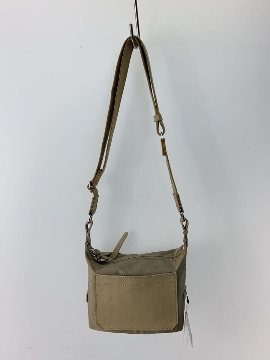A.D.M.J. Shoulder Bag Nylon Beige Plain 30749 3