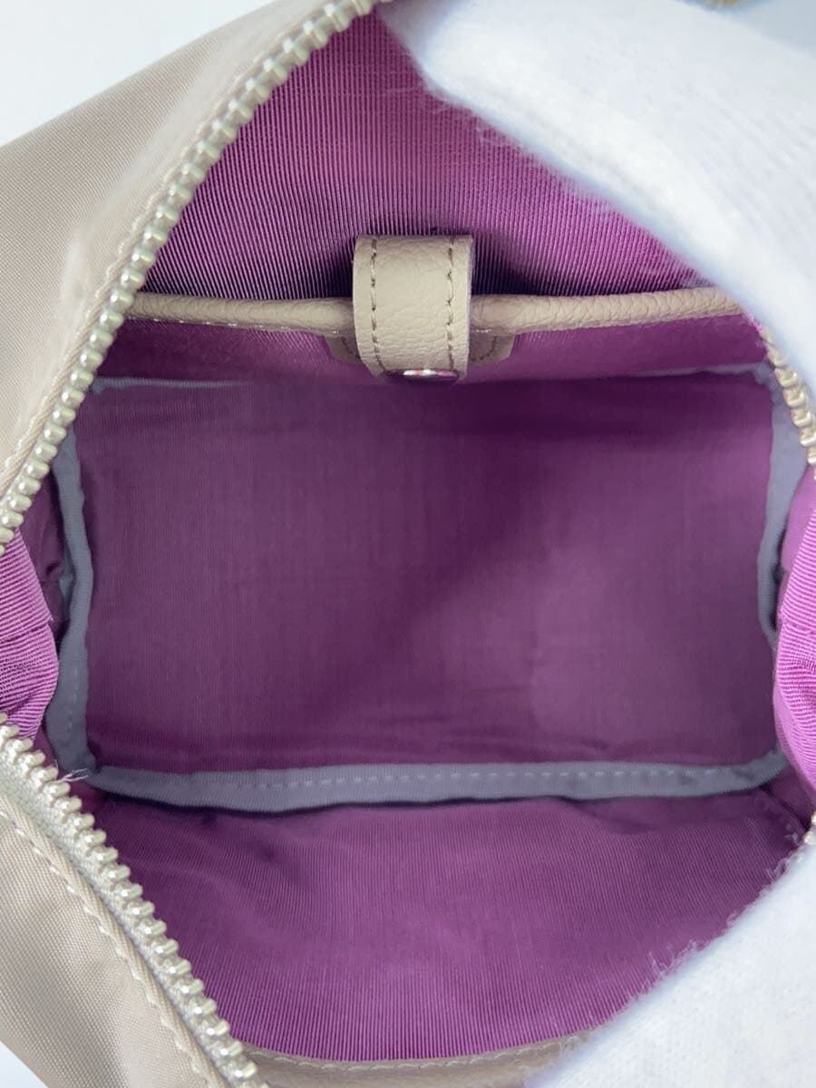 A.D.M.J. Shoulder Bag Nylon Beige Plain 30749 6