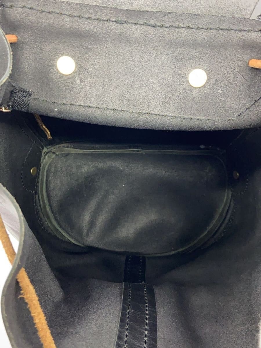 HERZ Backpack Leather Black Plain 6