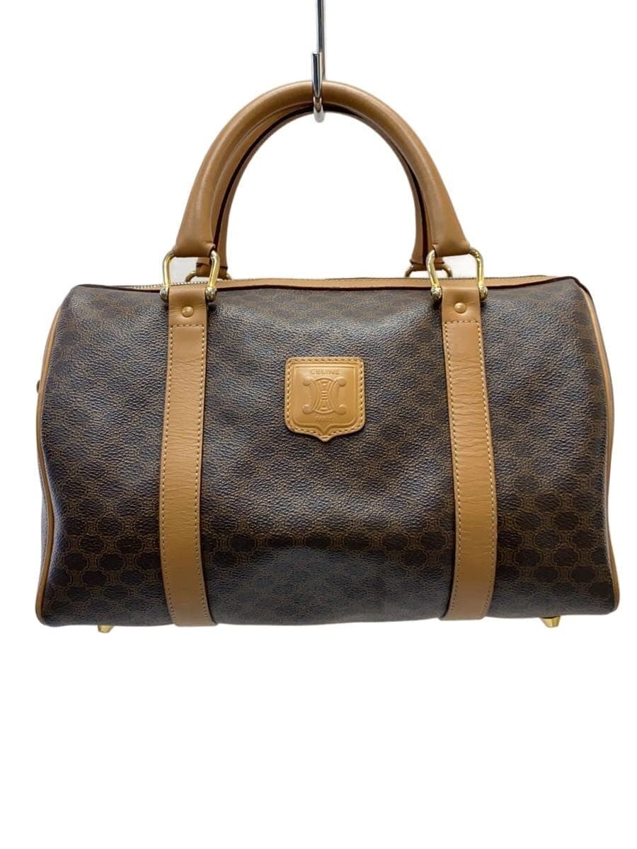 CELINE Macadam Mini Boston Boston Bag BRW All Over Pattern