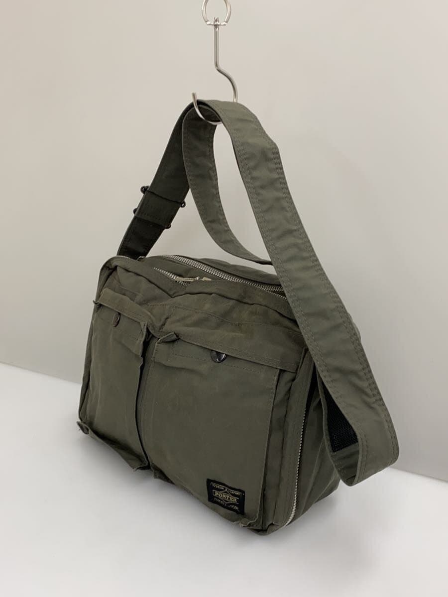 PORTERSLING BAG W zip Shoulder Bag Nylon KHK Solid 622-15154 2