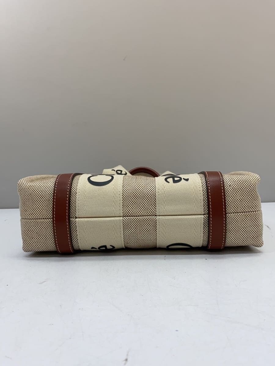 Chloe WOODY SMALL TOTE Canvas BEG 4