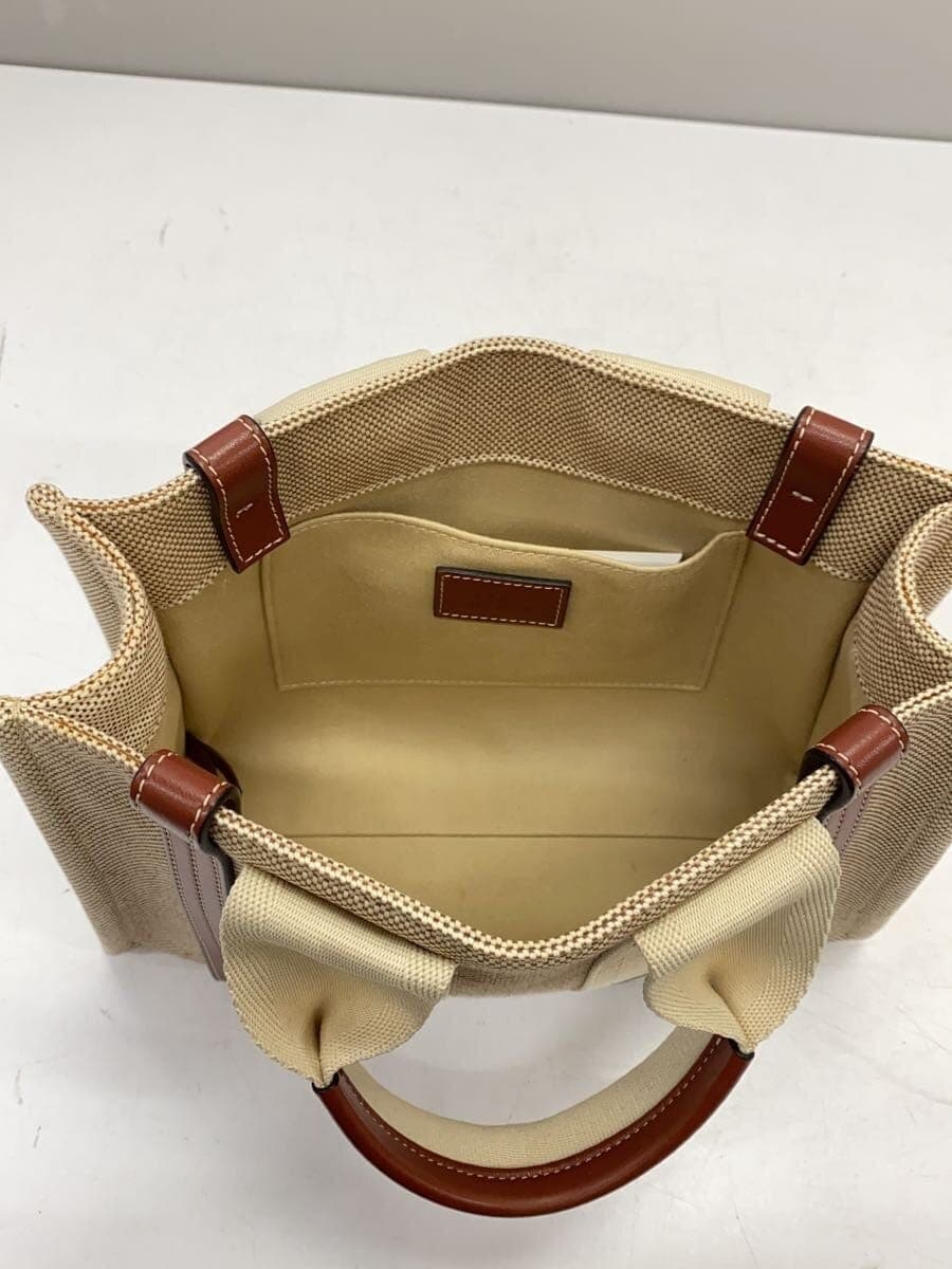 Chloe WOODY SMALL TOTE Canvas BEG 6
