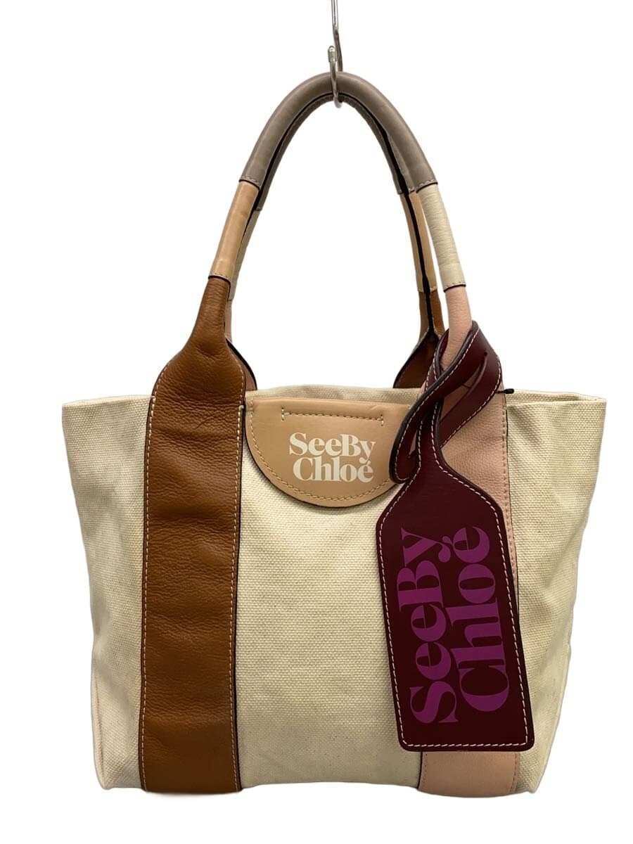SEE BY CHLOE Tote Bag Canvas BEG
