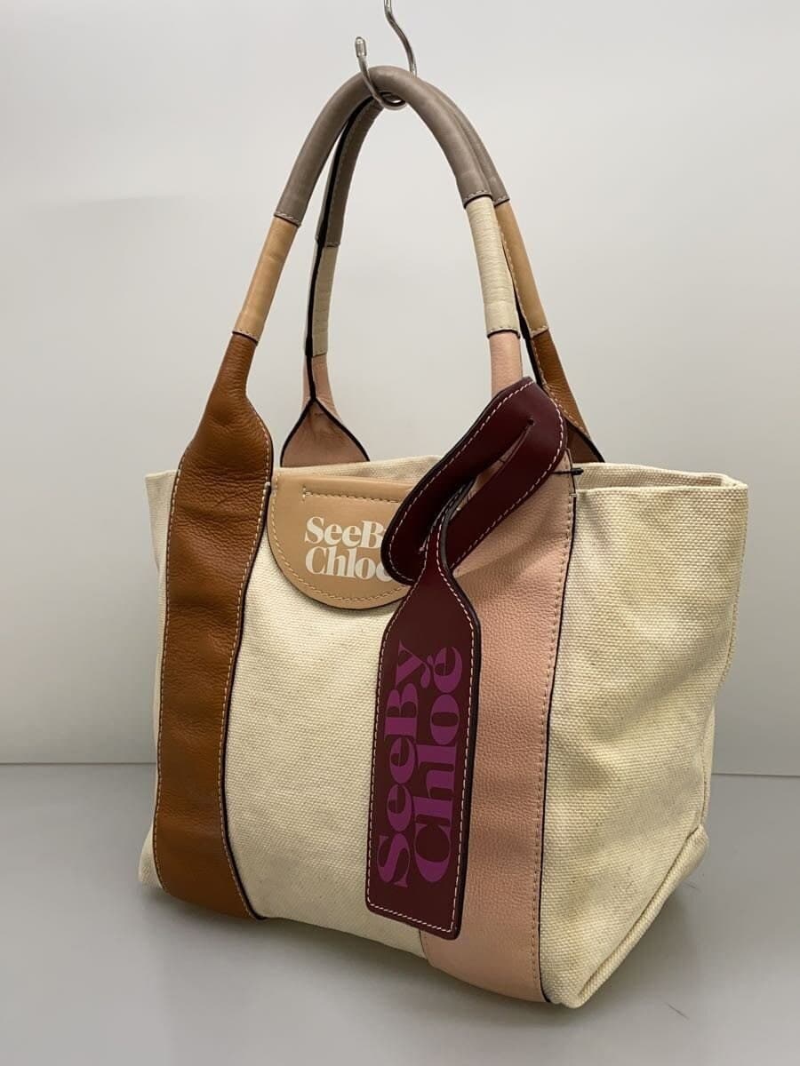 SEE BY CHLOE Tote Bag Canvas BEG 2