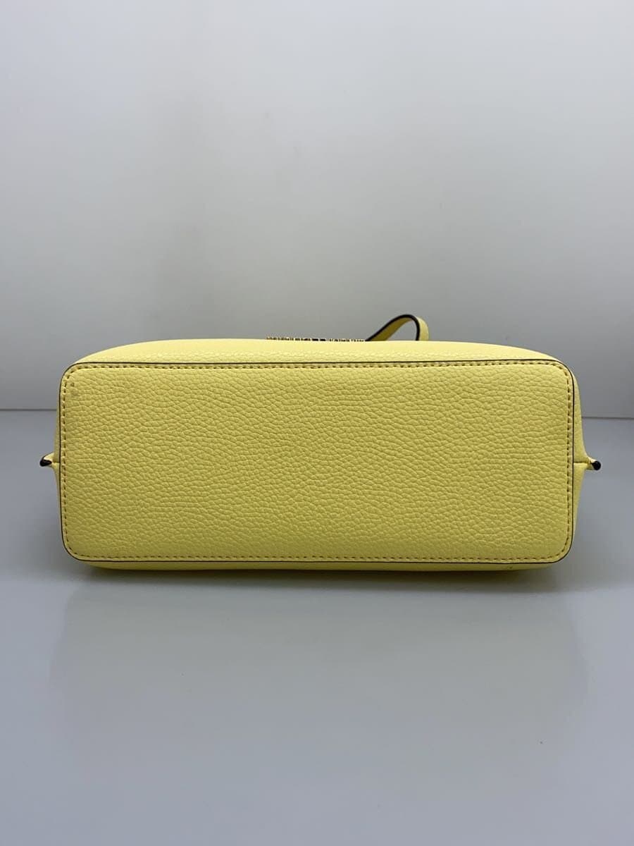 MICHAEL KORSEMILIA Pebble Leather Satchel Small Leather YLW Solid 35f0g 4