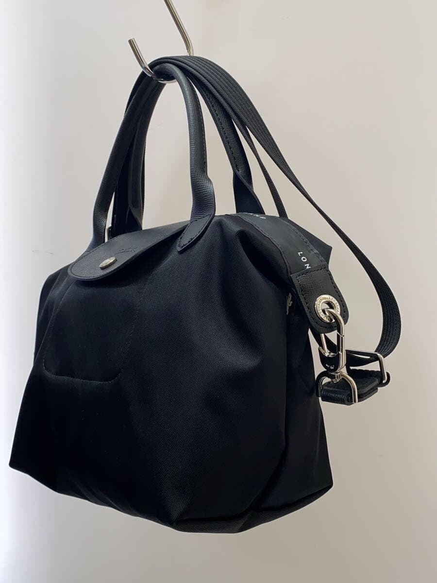 LONGCHAMP Lu Pliage R Energy S Top Handle Bag Leather BLK Solid L1512HSR00 2