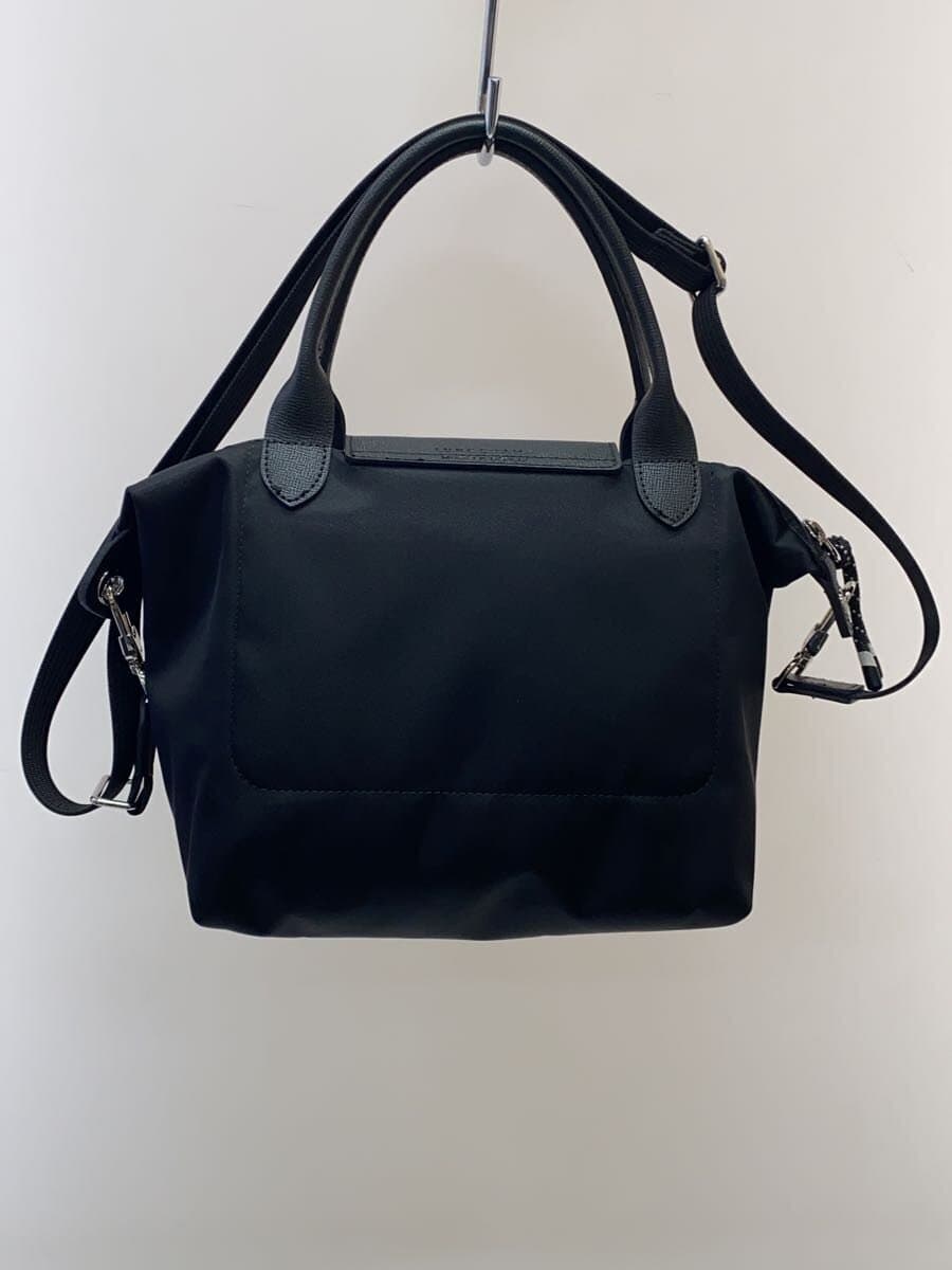 LONGCHAMP Lu Pliage R Energy S Top Handle Bag Leather BLK Solid L1512HSR00 3