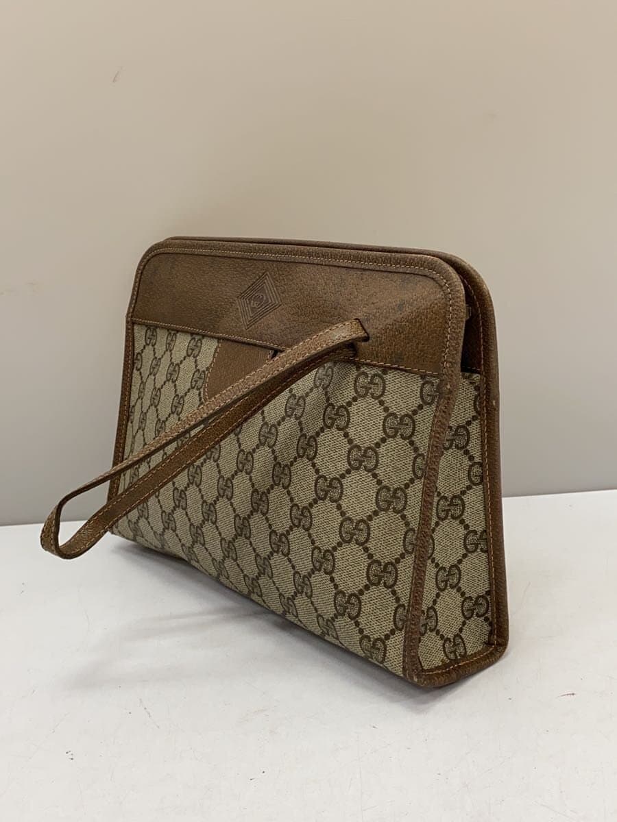 GUCCI Old Gucci Clutch Bag -- BRW All-over Pattern 67-039-5465 2