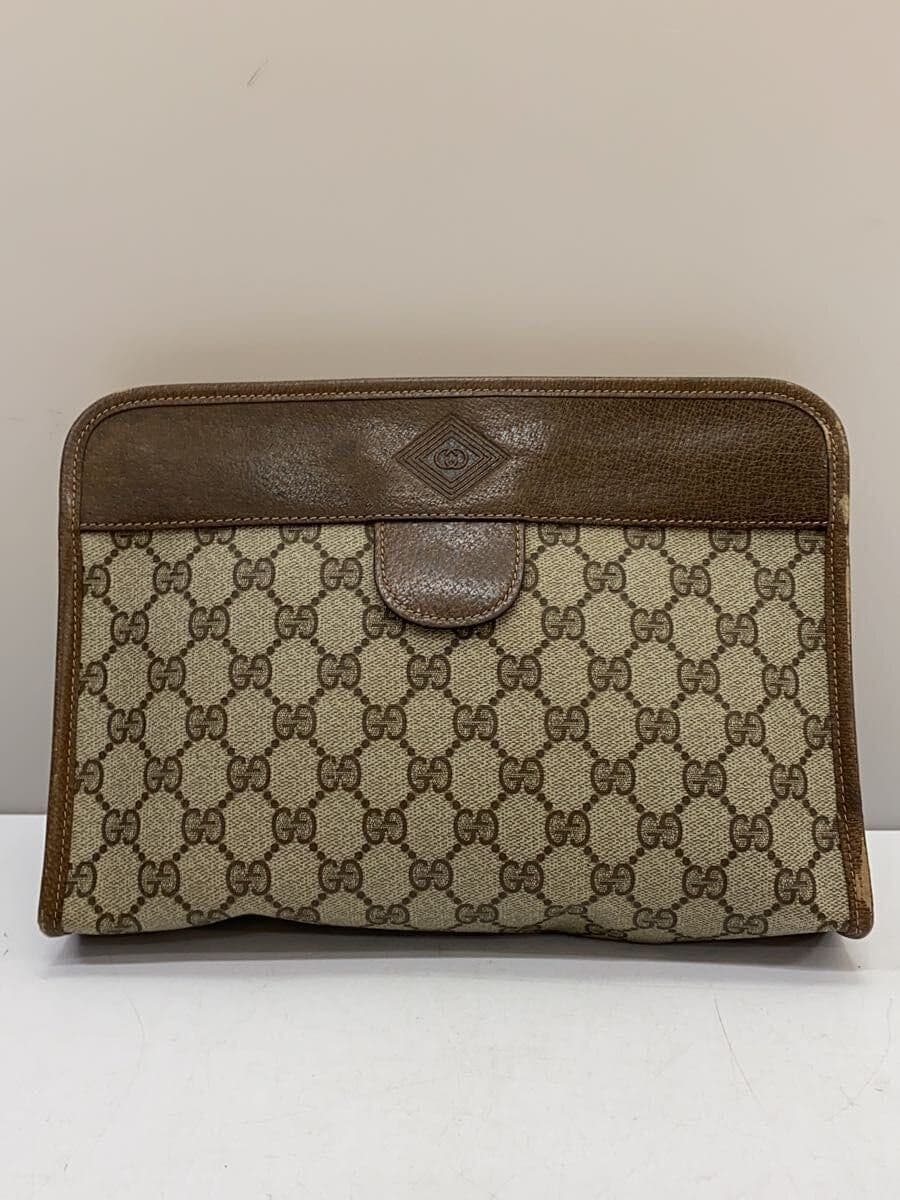 GUCCI Old Gucci Clutch Bag -- BRW All-over Pattern 67-039-5465 3