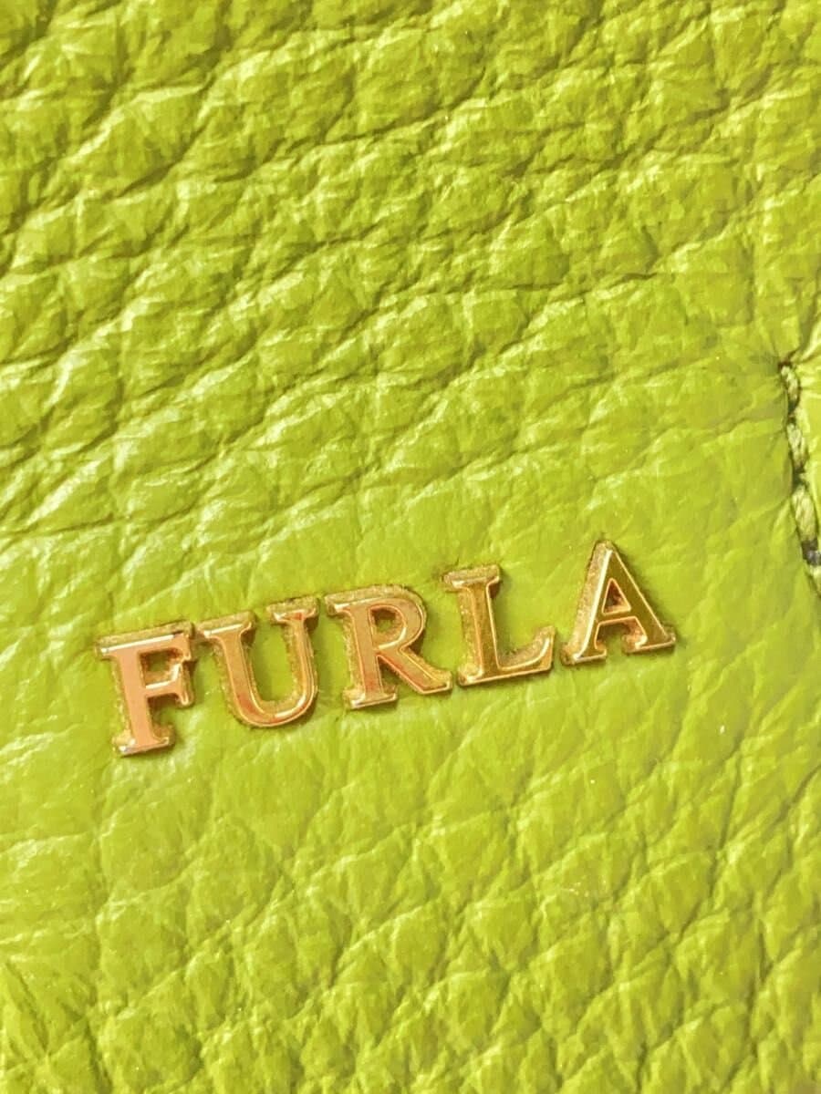 FURLA Shoulder Bag Leather GRN Solid 5
