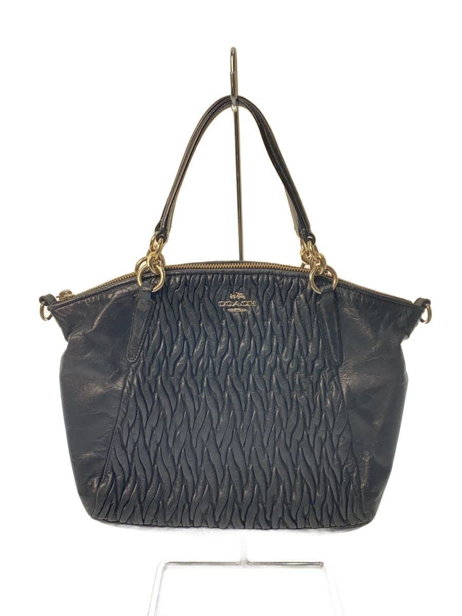 COACH Madison Gather Sophia Leather BLK Solid