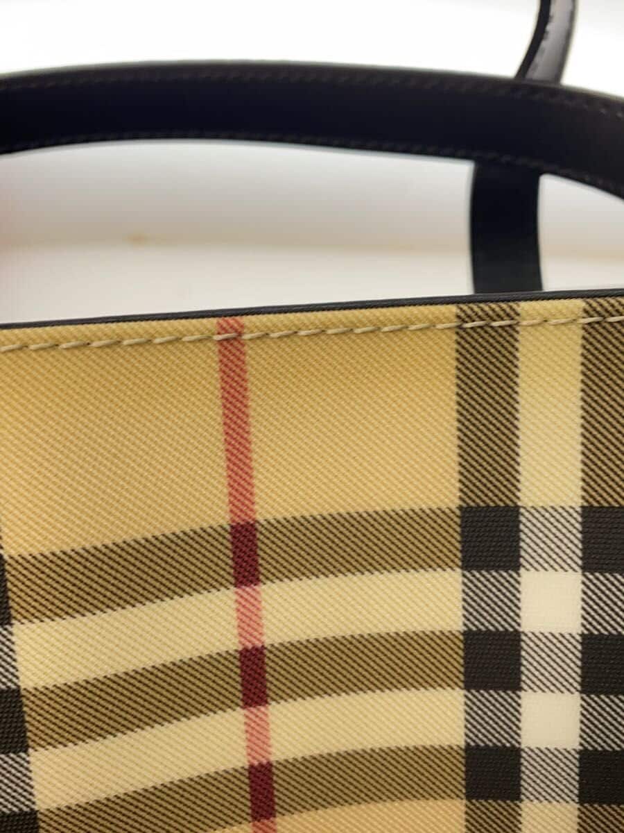 BURBERRY LONDON Handbag PVC BEG Gingham CK T-03-01 7