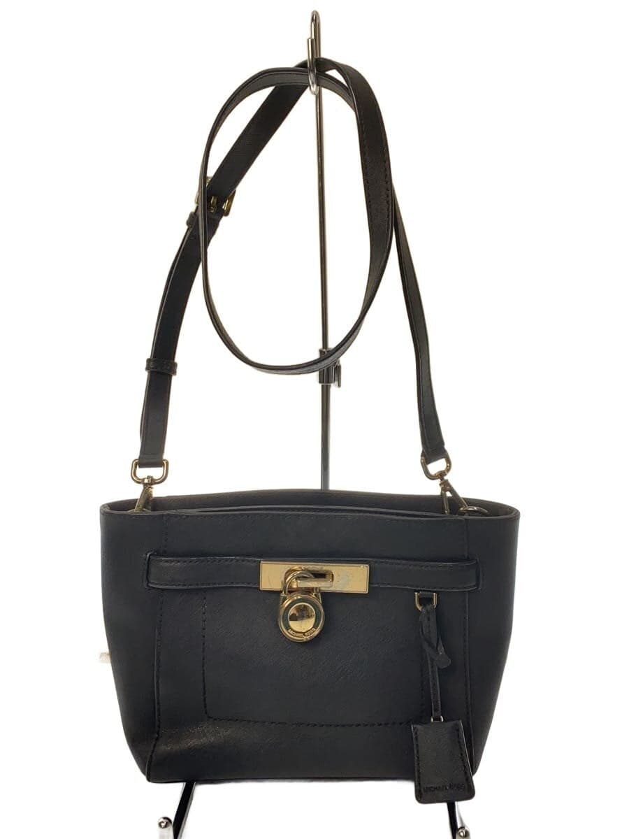 MICHAEL KORS Shoulder Bag Leather BLK Solid 35F7GHXM2L