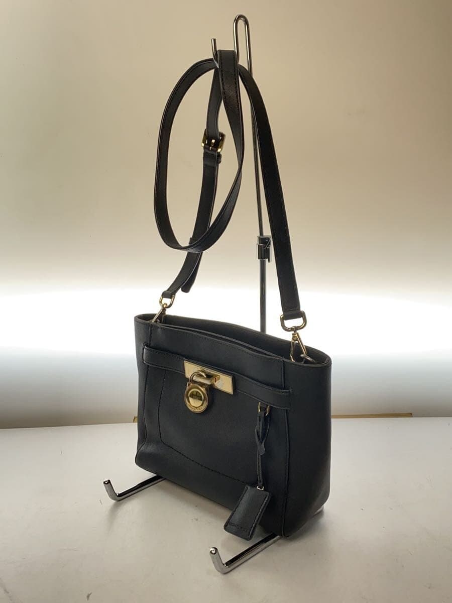 MICHAEL KORS Shoulder Bag Leather BLK Solid 35F7GHXM2L 2