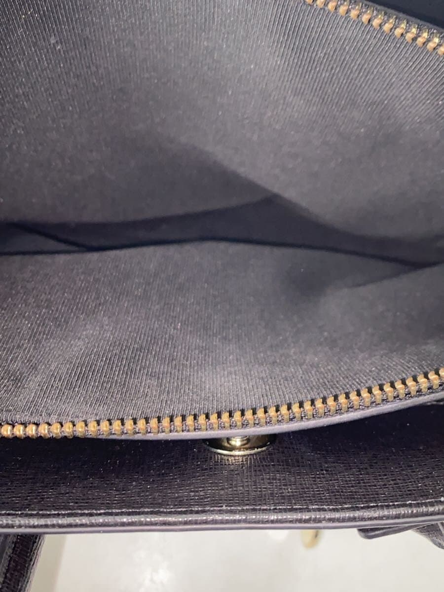 FURLA Handbag Leather BLK Solid 6