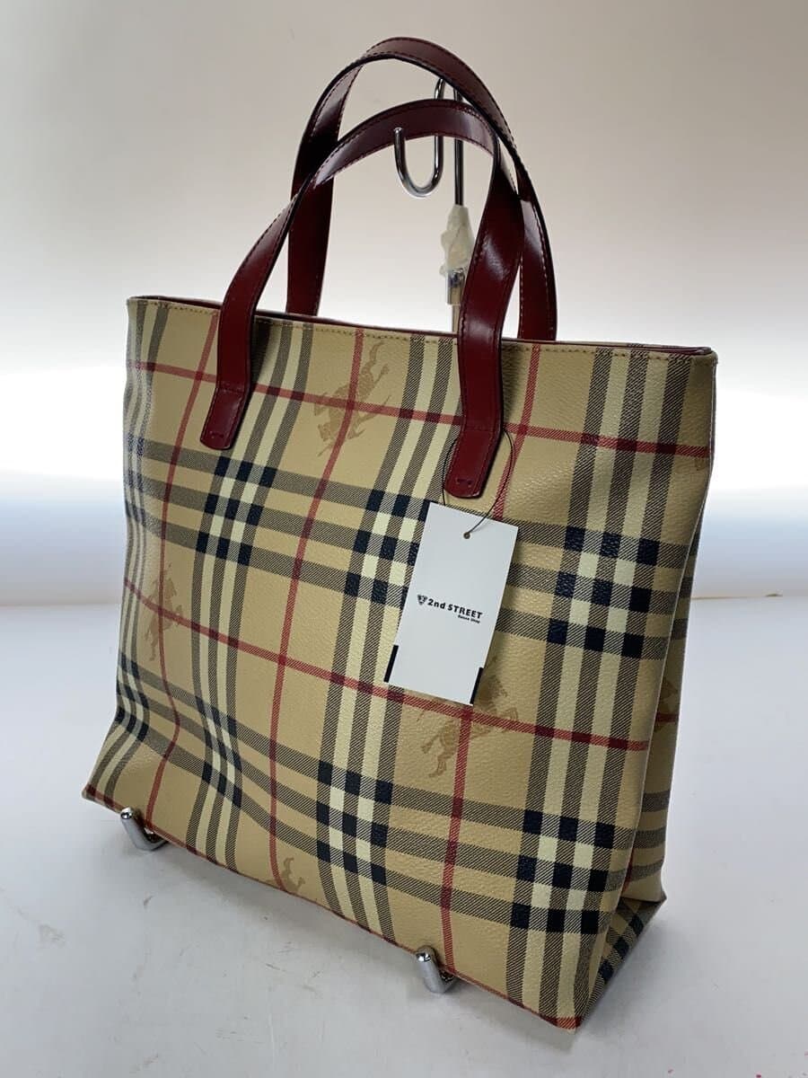 BURBERRY LONDON Tote Bag PVC BRW Check 2