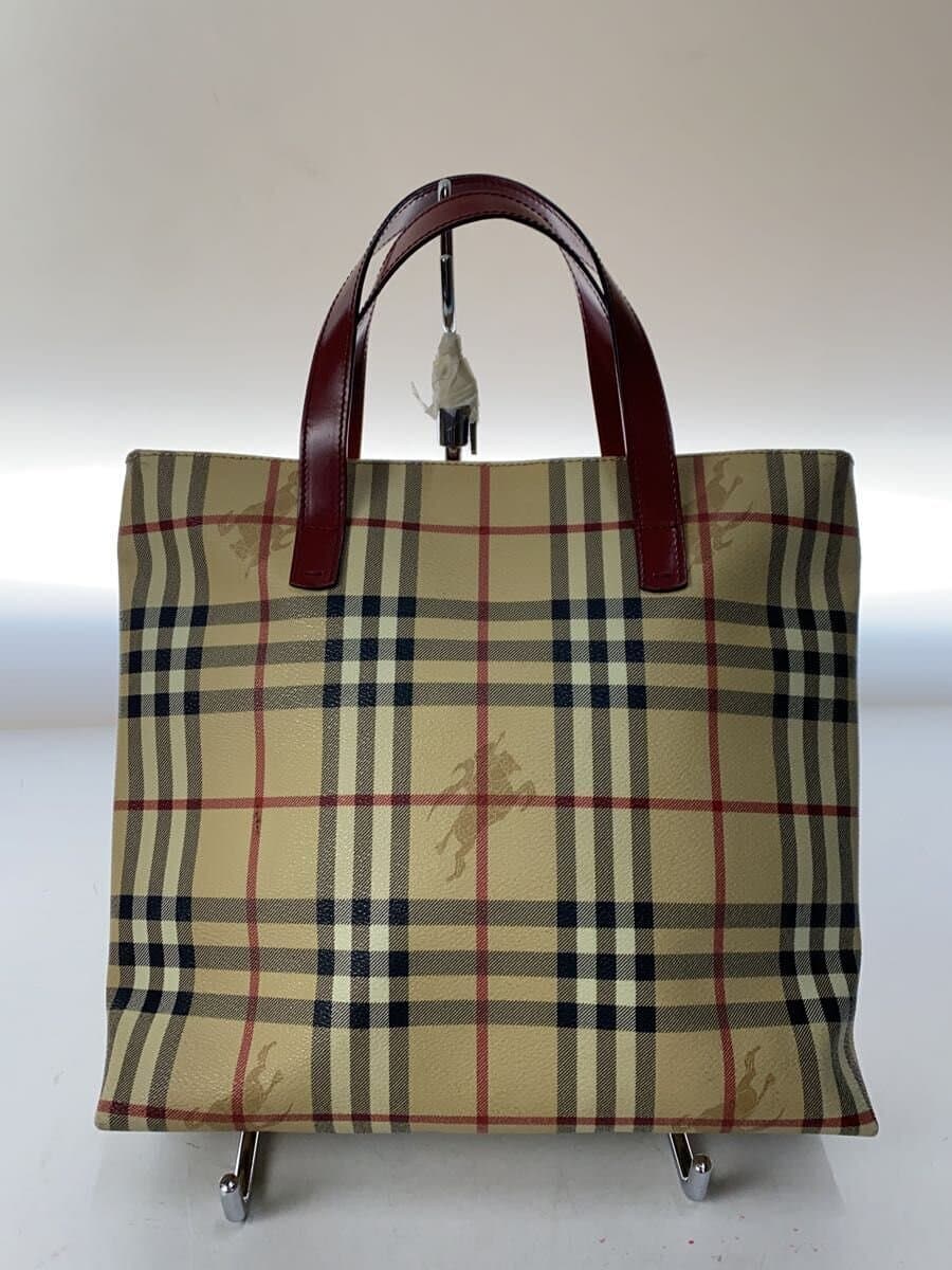 BURBERRY LONDON Tote Bag PVC BRW Check 3