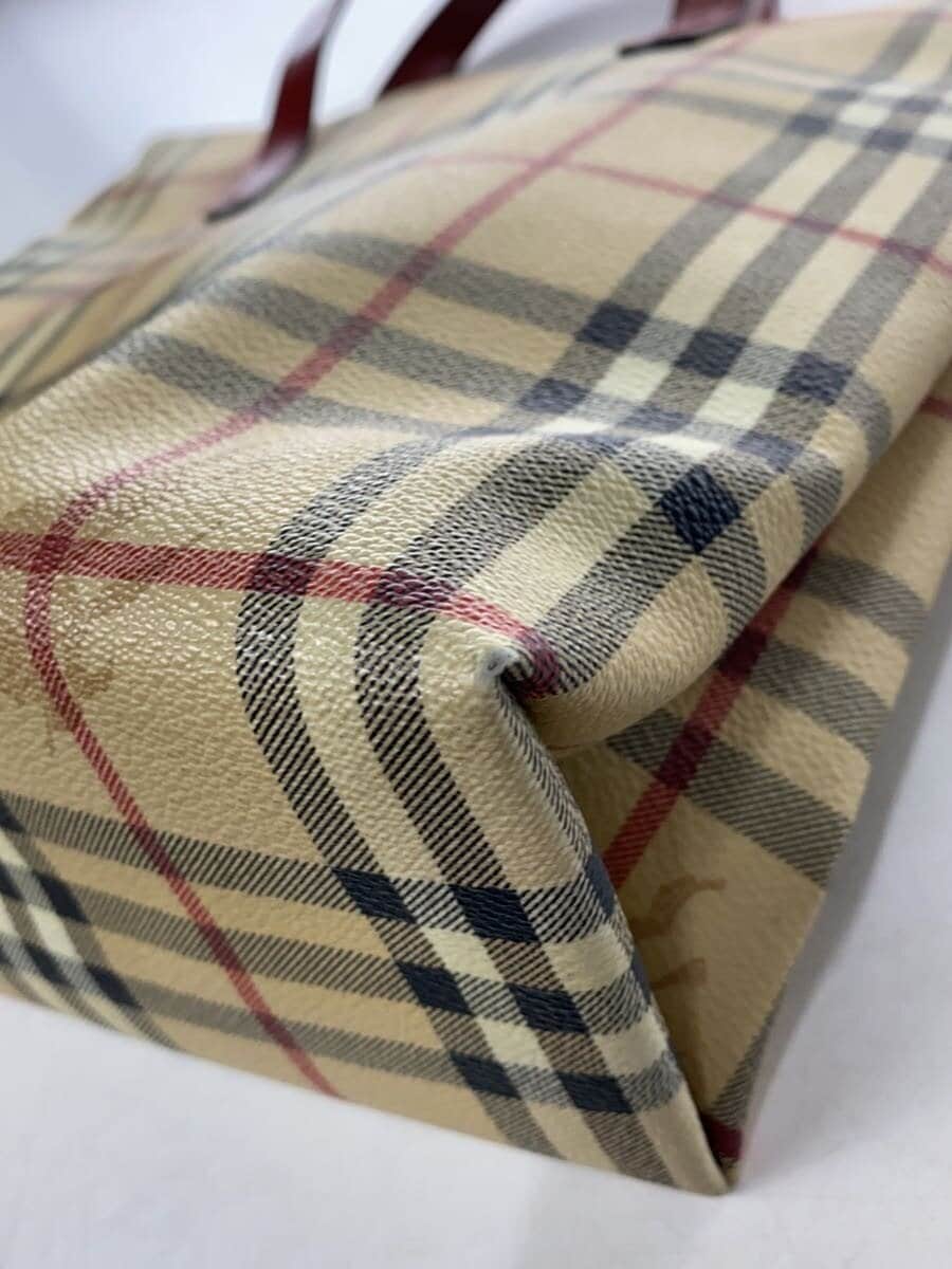 BURBERRY LONDON Tote Bag PVC BRW Check 7