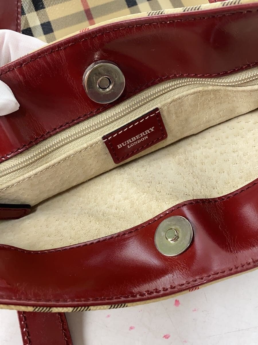 BURBERRY LONDON Tote Bag PVC BRW Check 8