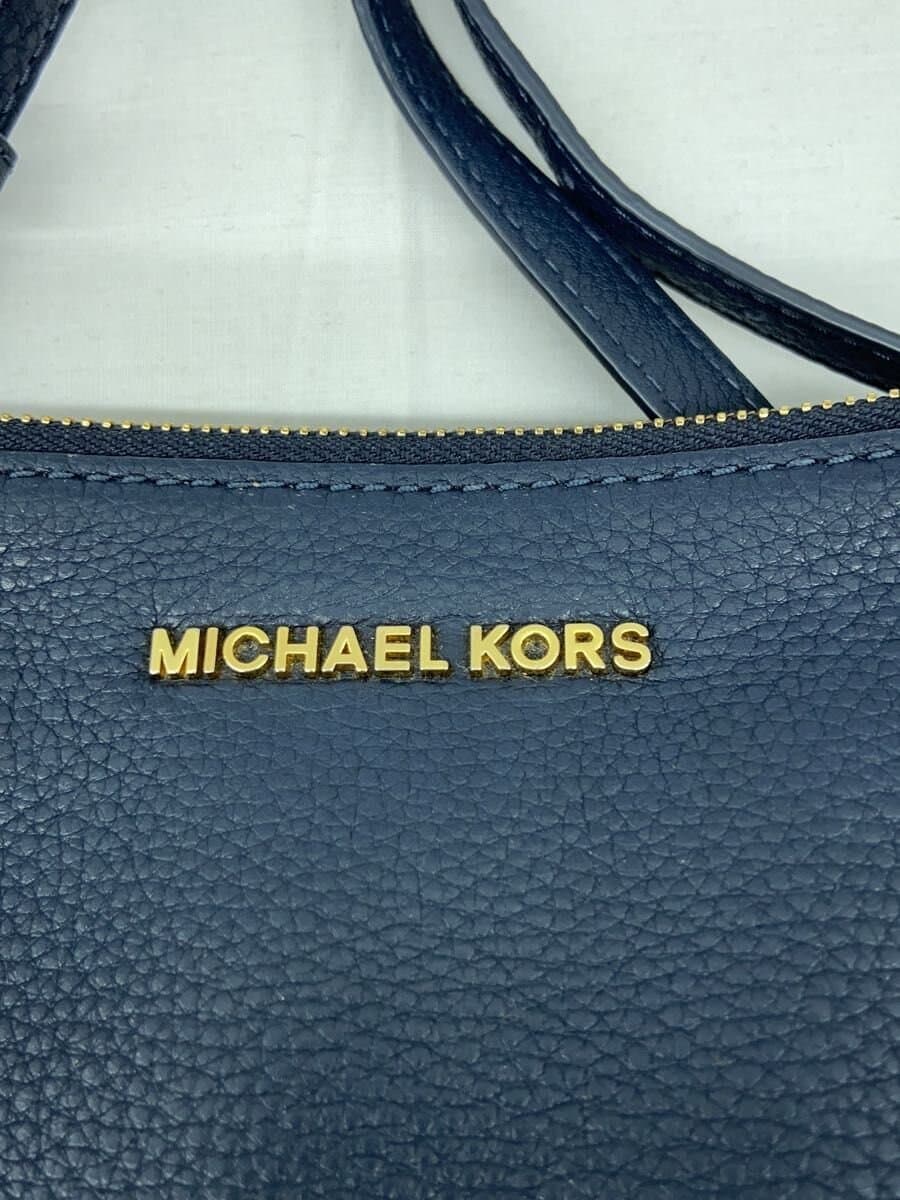 MICHAEL KORS Shoulder Bag Leather NVY Solid AV-1608 5