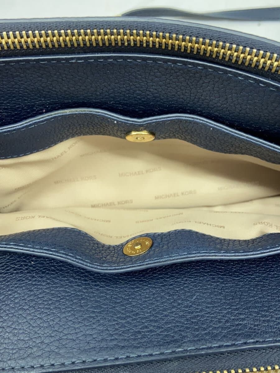 MICHAEL KORS Shoulder Bag Leather NVY Solid AV-1608 6