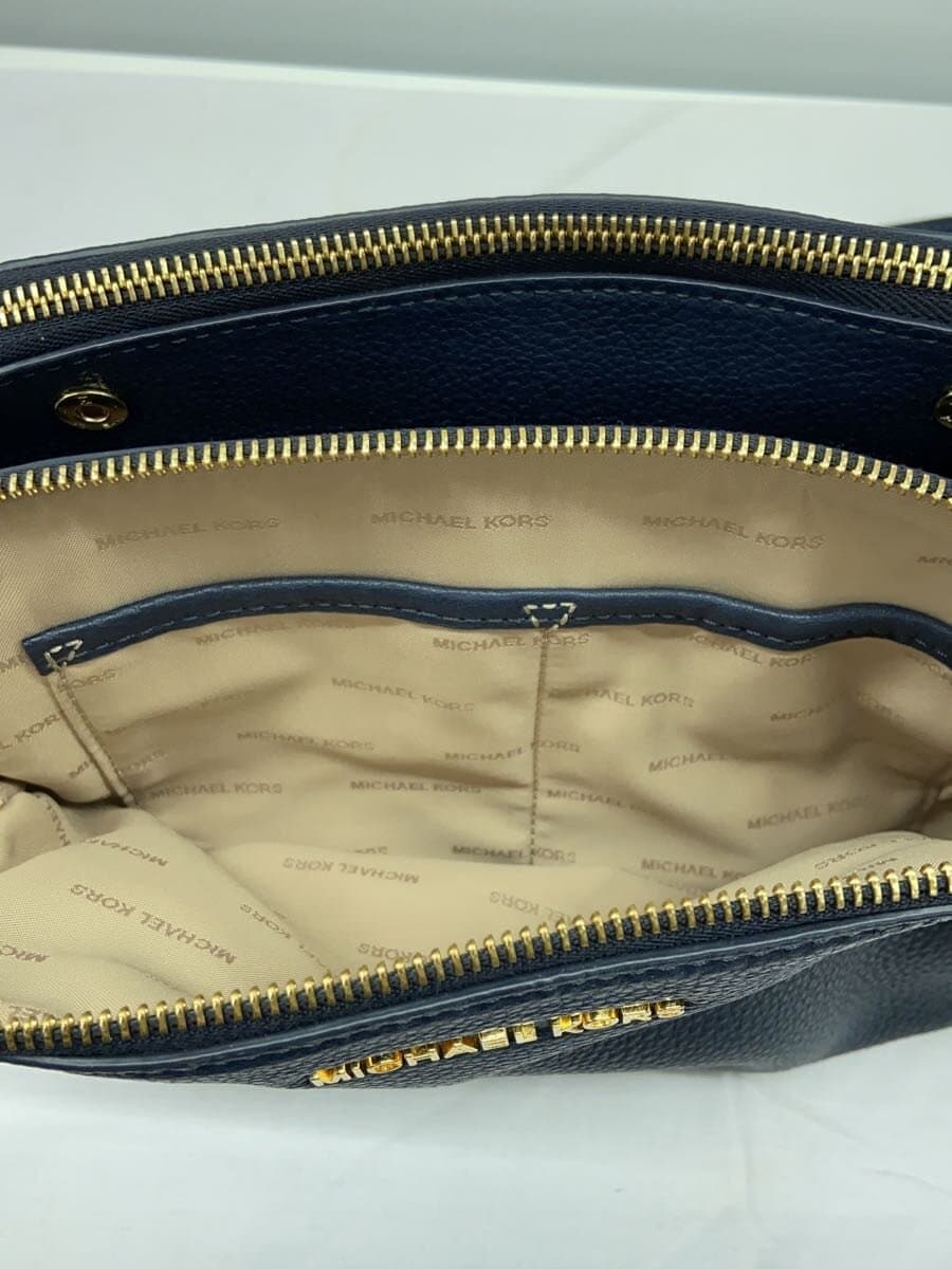 MICHAEL KORS Shoulder Bag Leather NVY Solid AV-1608 7