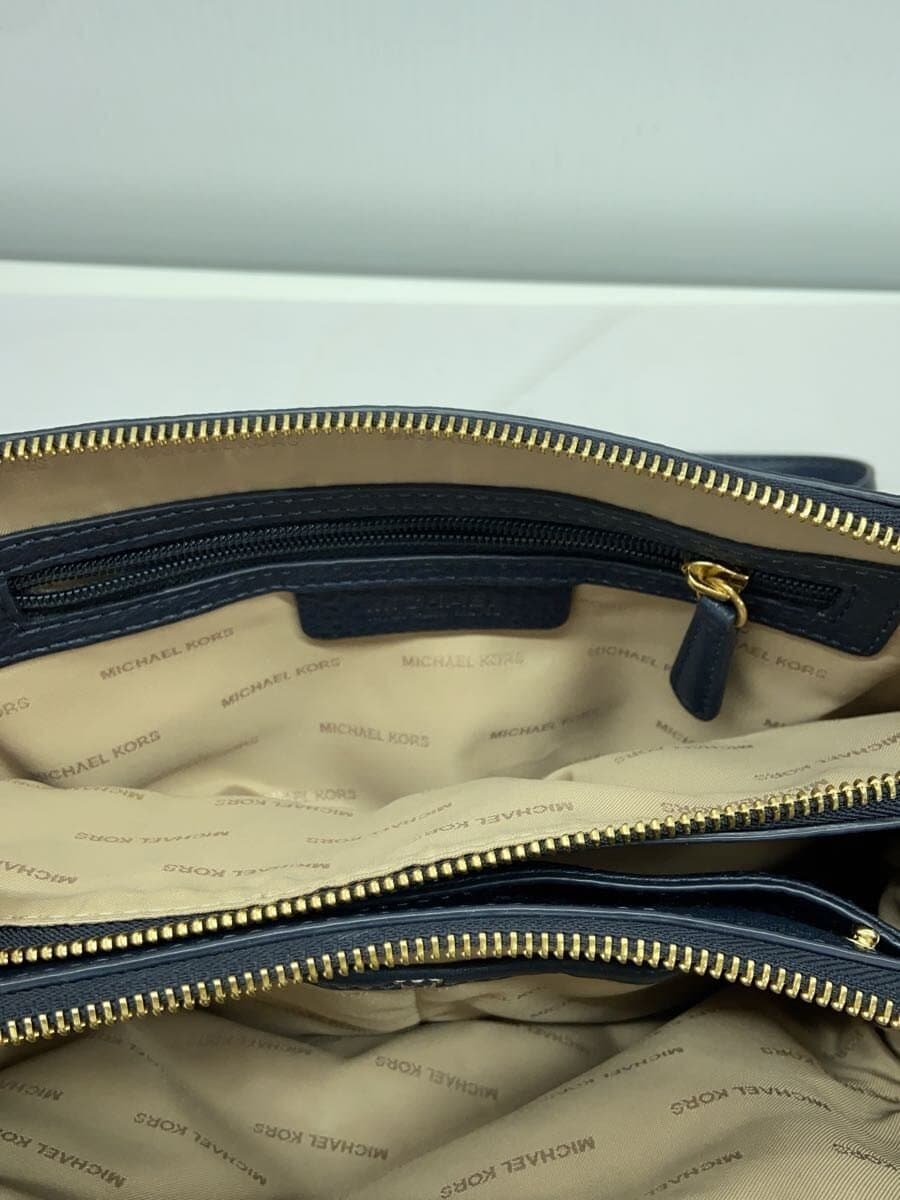 MICHAEL KORS Shoulder Bag Leather NVY Solid AV-1608 8