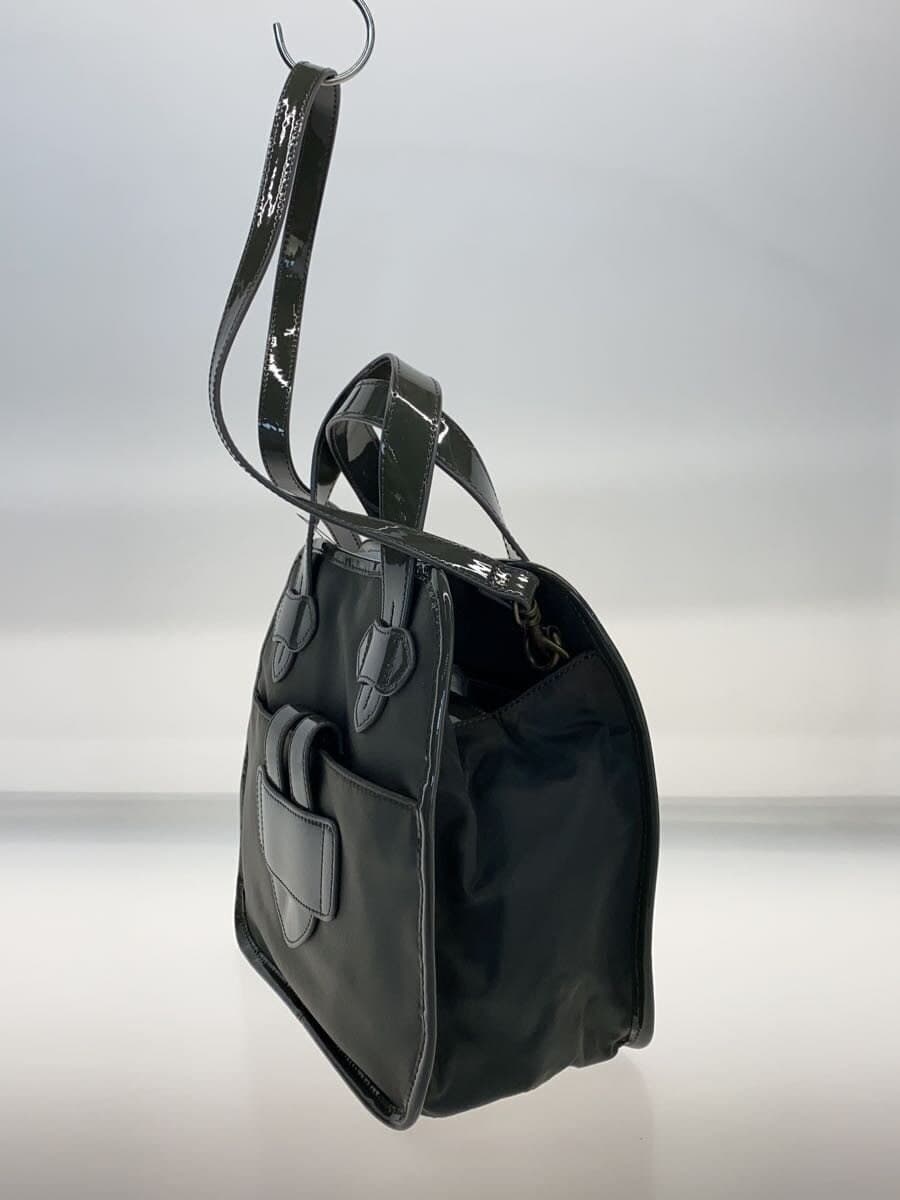 TILA MARCH Handbag Nylon KHK Solid 2