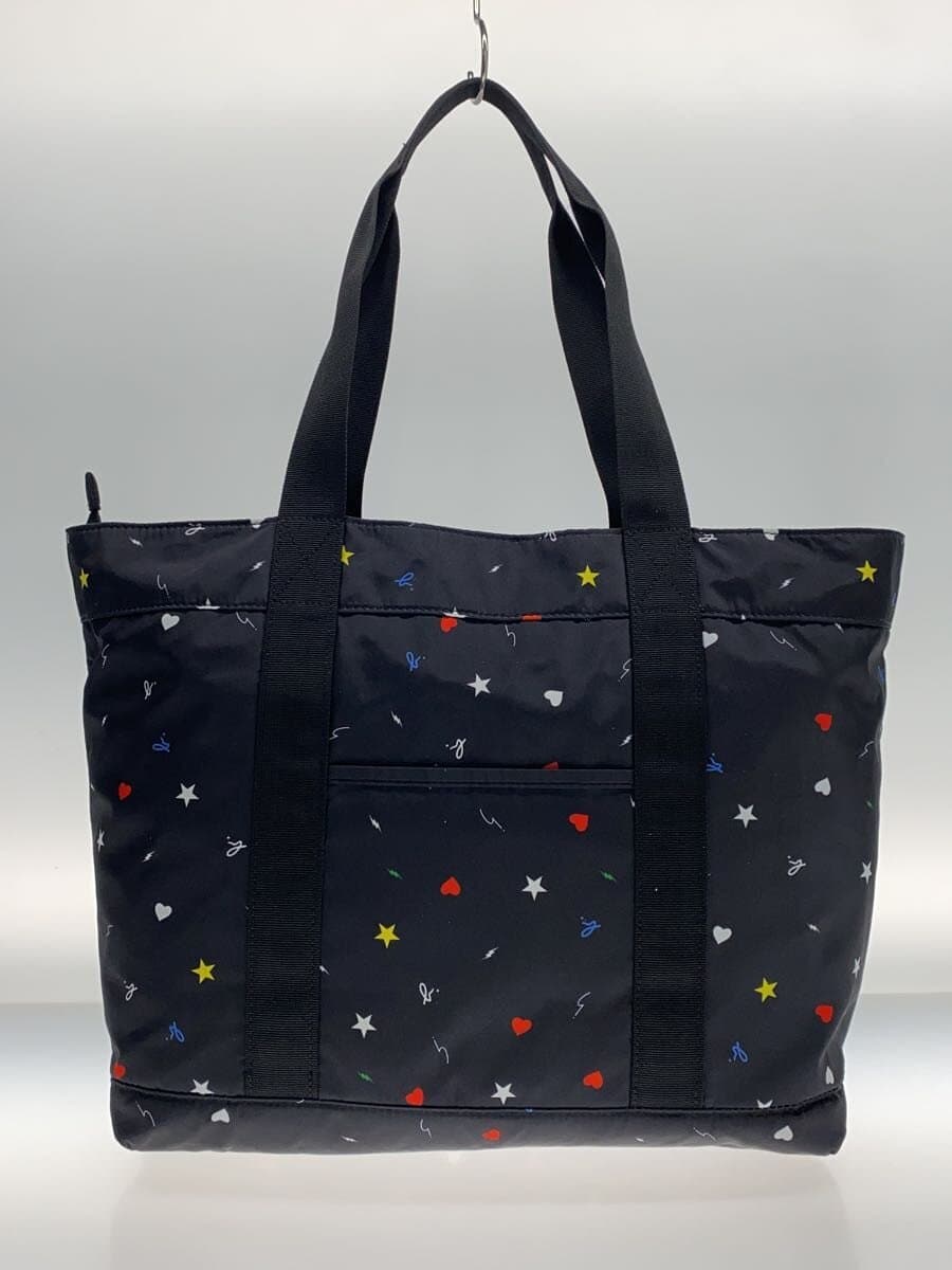 agnes b. Tote Bag BLK All Over Pattern 3