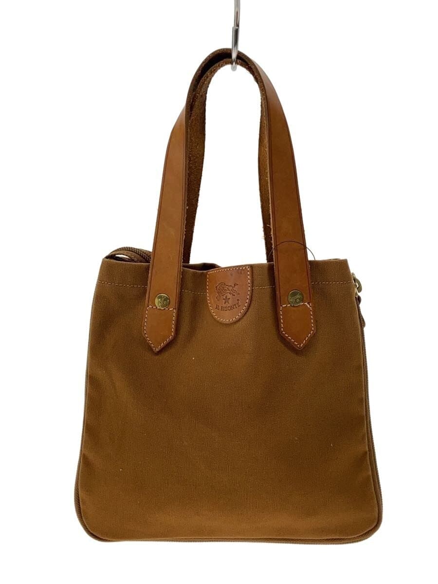 IL BISONTE Handbag Canvas CML Solid