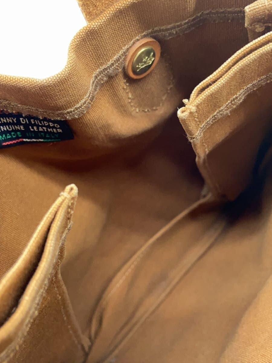 IL BISONTE Handbag Canvas CML Solid 6