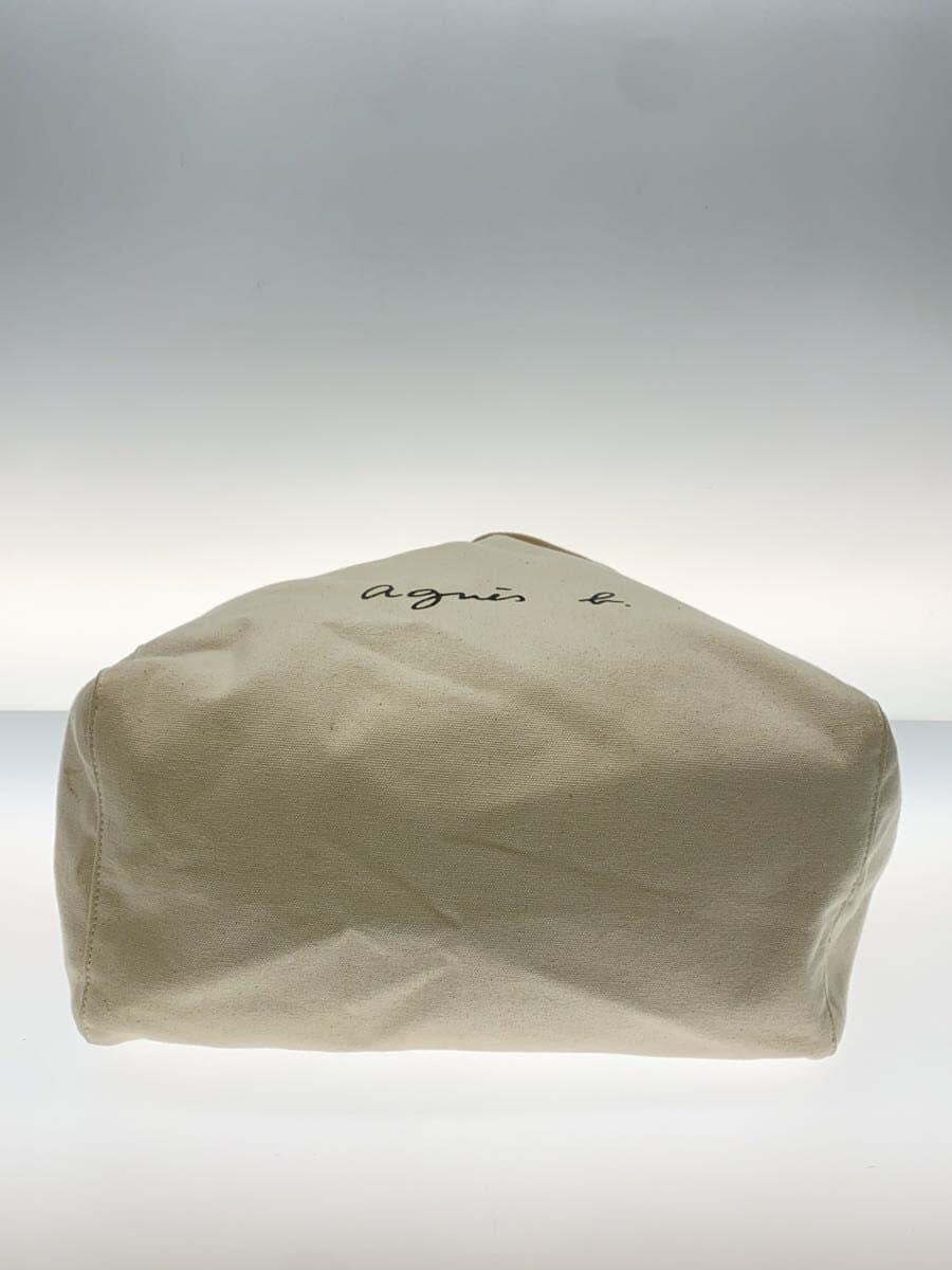 agnes b. Tote Bag Canvas WHT G003-01 4