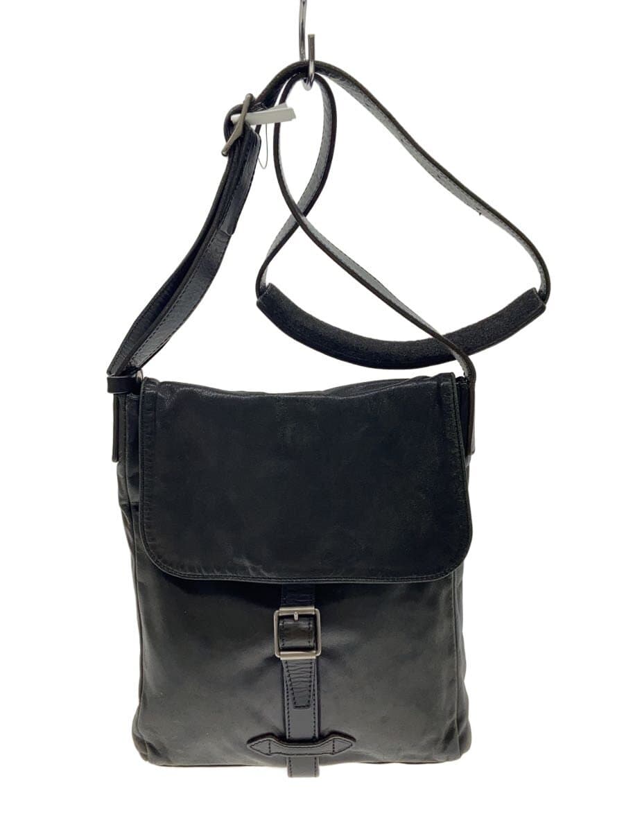 PORTER shoulder bag leather BLK