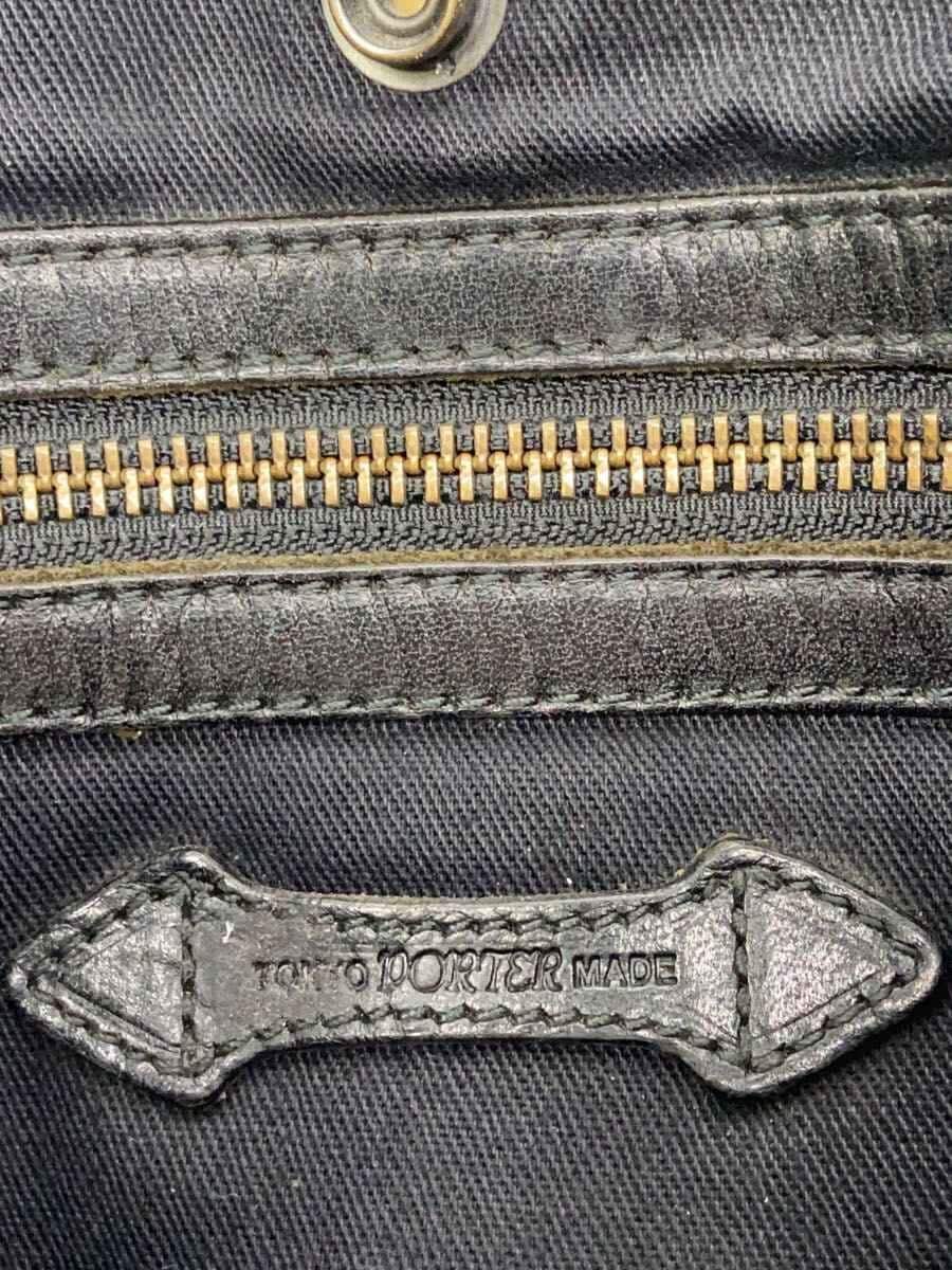 PORTER shoulder bag leather BLK 5