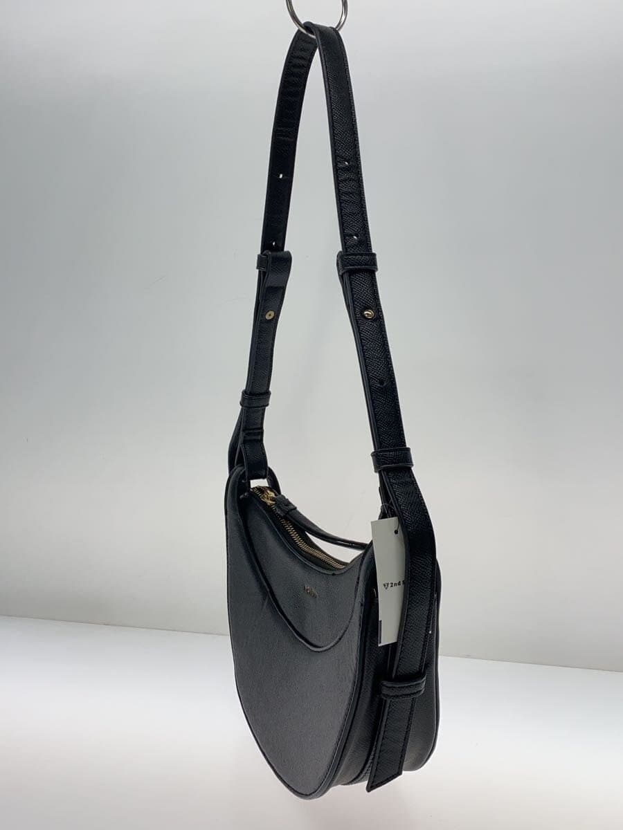 POLENE Number Dix Shoulder Bag Leather BLK 2