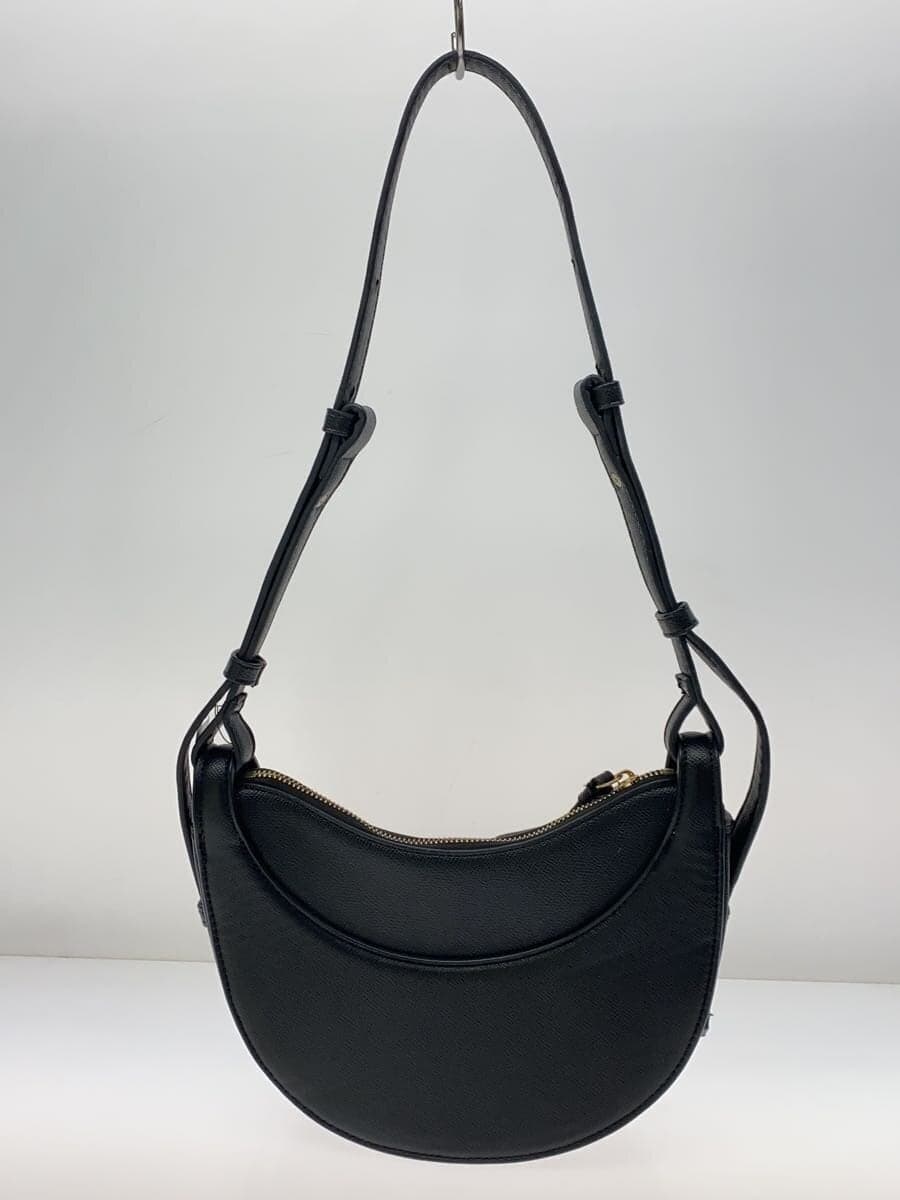 POLENE Number Dix Shoulder Bag Leather BLK 3