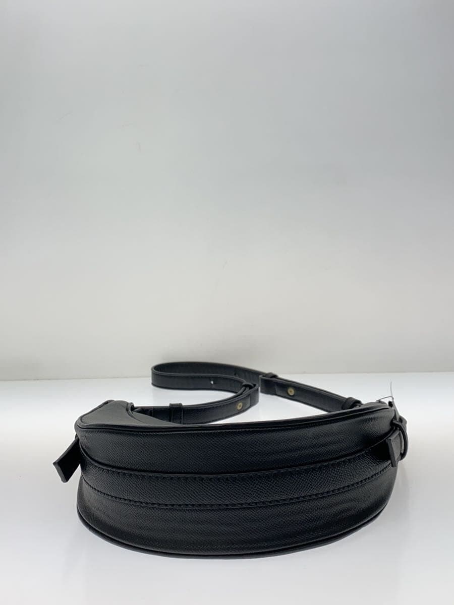 POLENE Number Dix Shoulder Bag Leather BLK 4