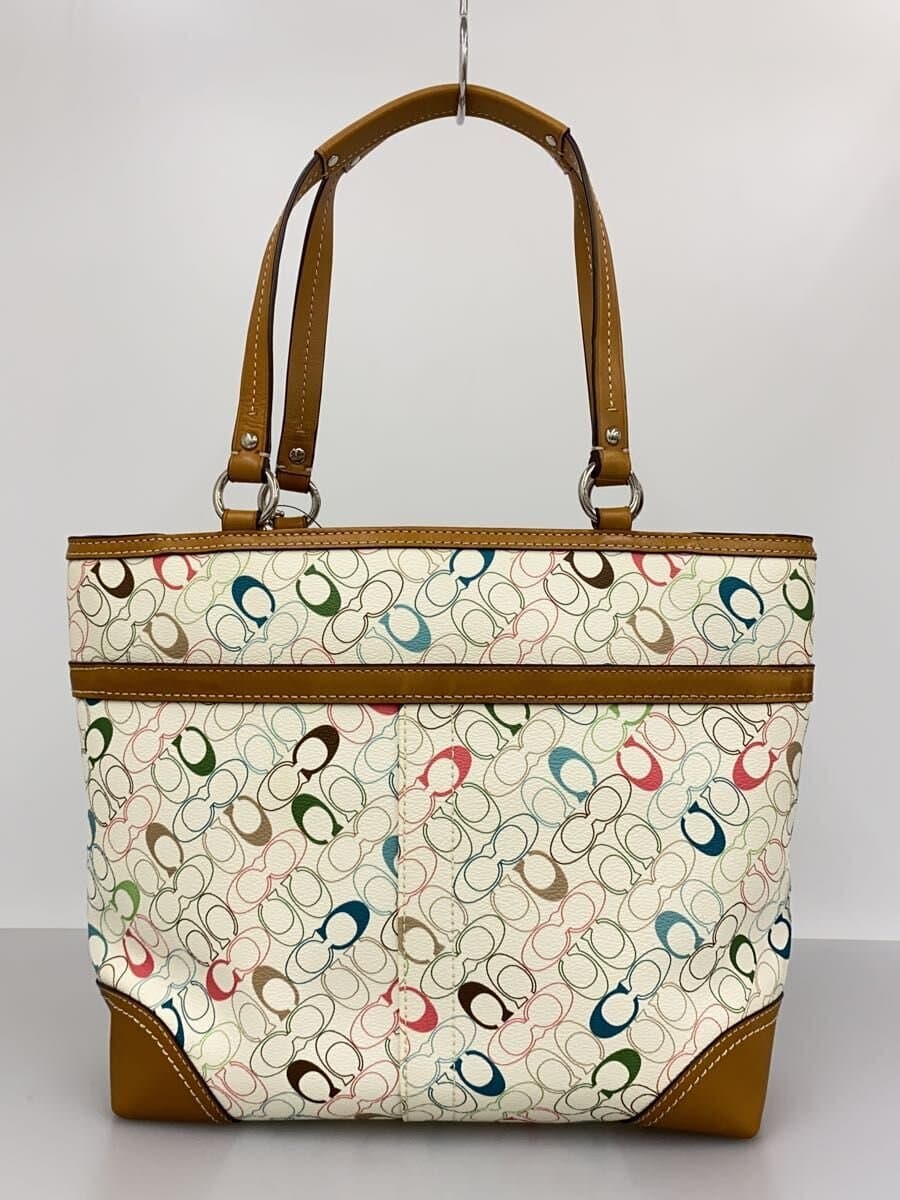 COACH Handbag Leather WHT 3