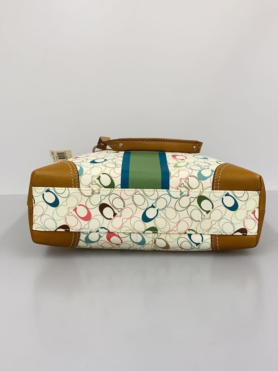 COACH Handbag Leather WHT 4