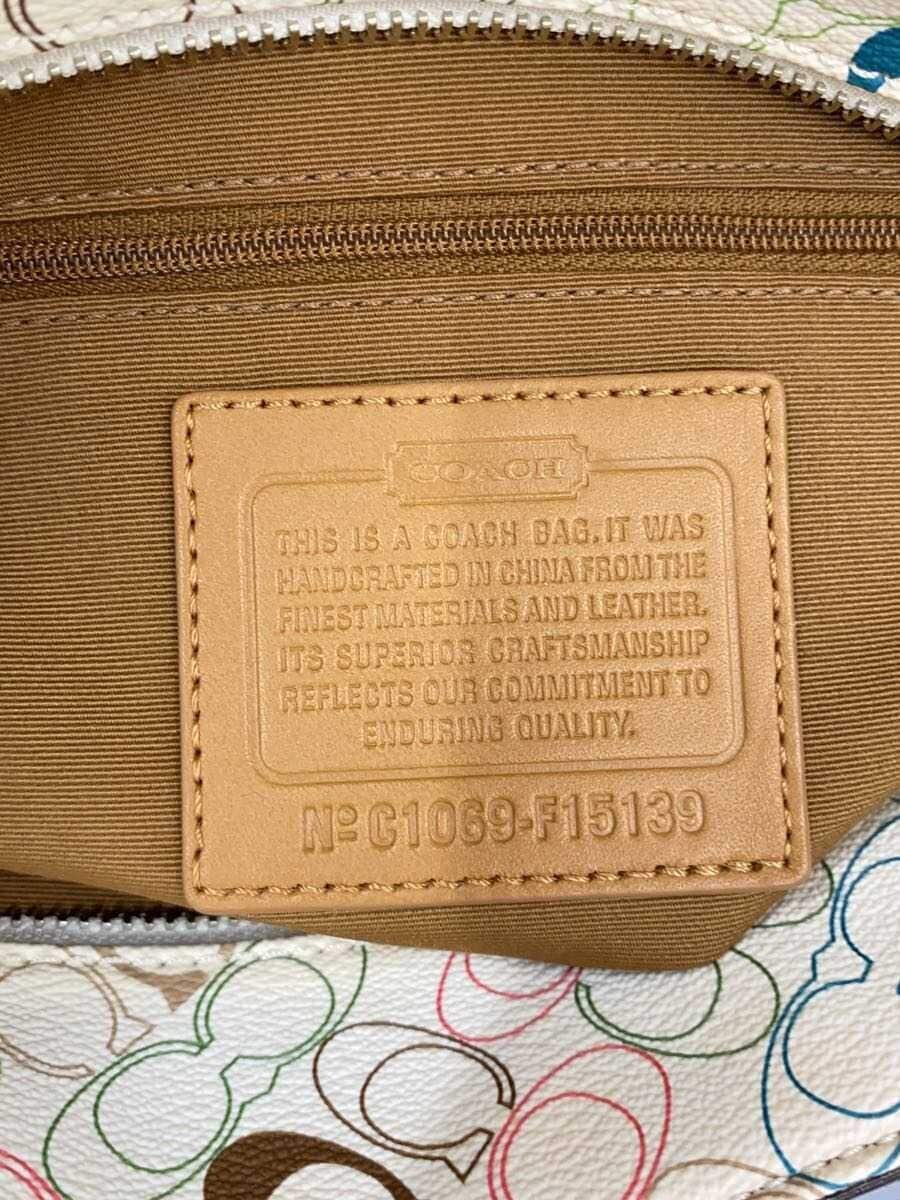 COACH Handbag Leather WHT 5