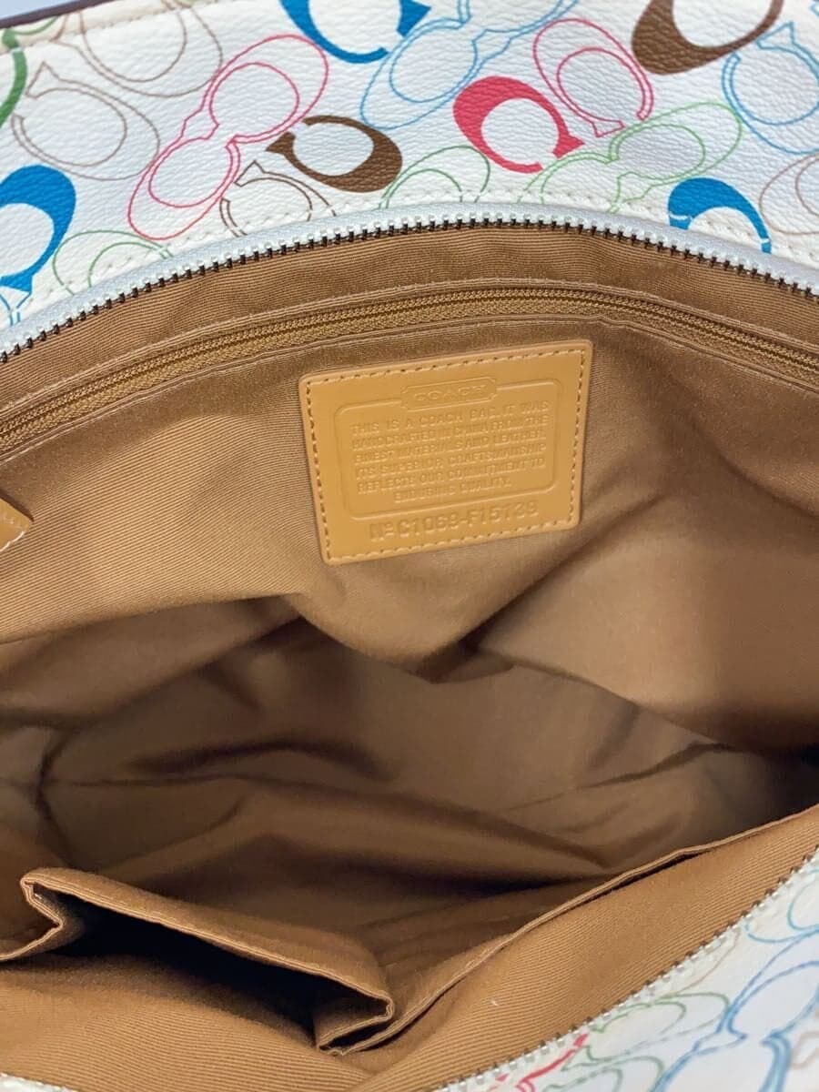 COACH Handbag Leather WHT 6