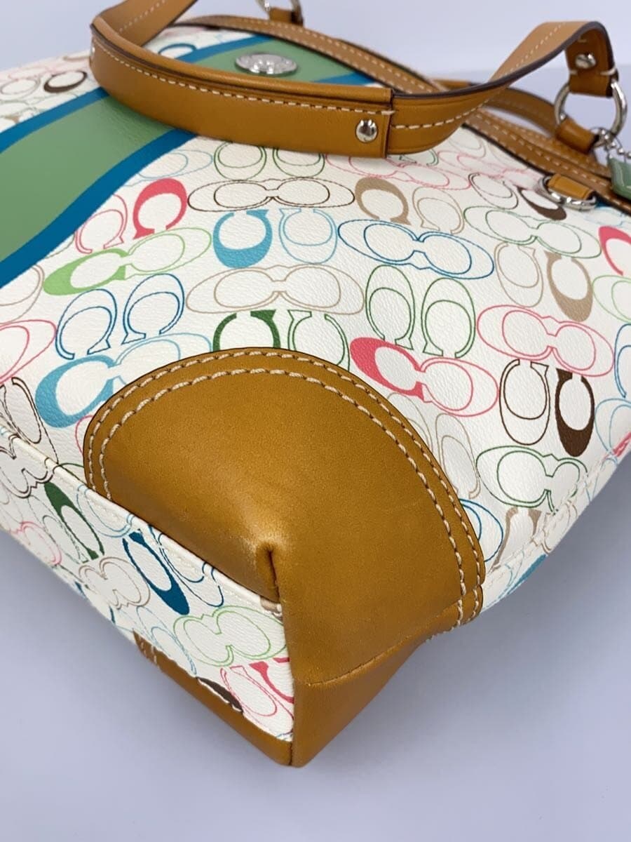 COACH Handbag Leather WHT 7