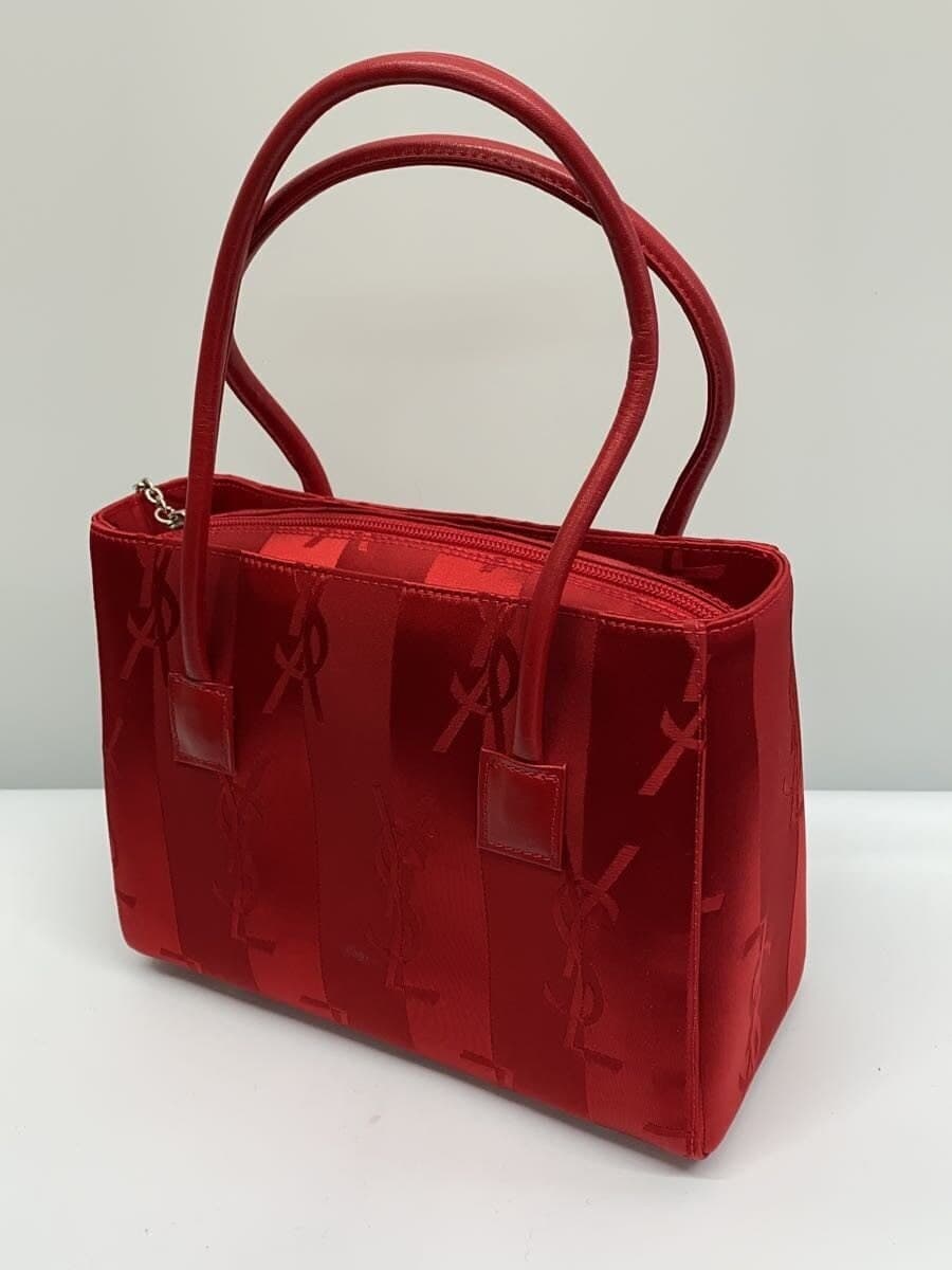 YVES SAINT LAURENT Tote Bag Canvas RED 2