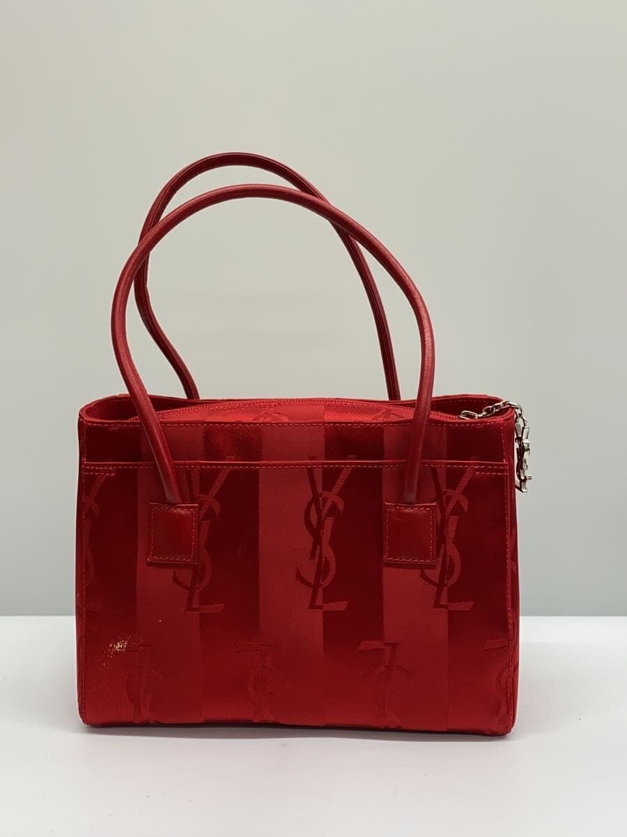 YVES SAINT LAURENT Tote Bag Canvas RED 3