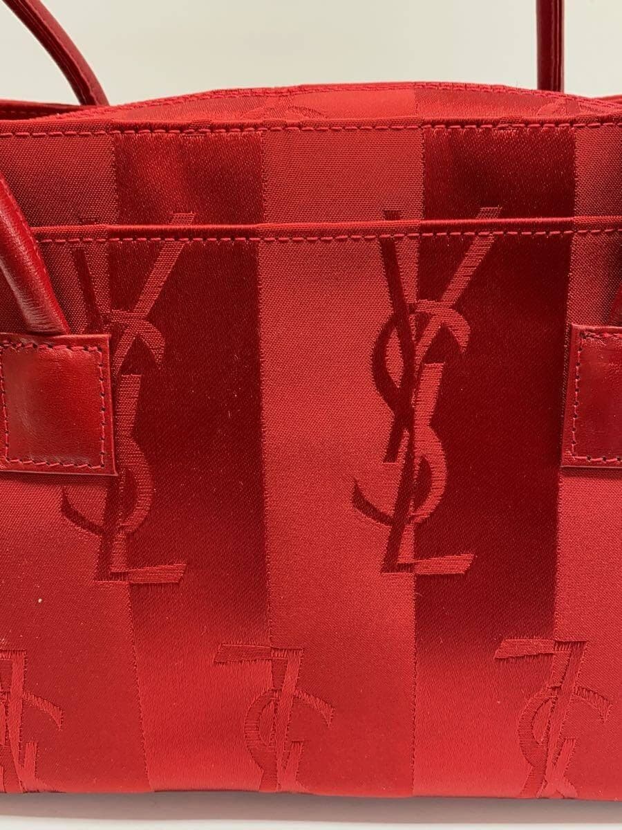 YVES SAINT LAURENT Tote Bag Canvas RED 5